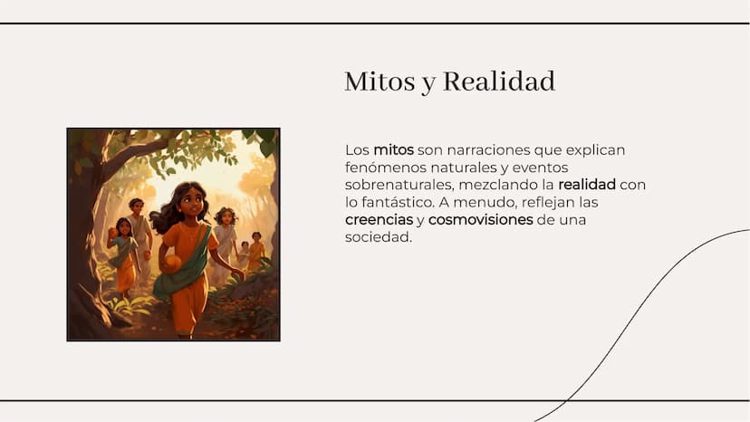 Los mitos y las leyendas Introducción
En el mundo de los mitos y leyendas, se
entrelazan la realidad y la fantasía,
transmitiendo enseñanzas
