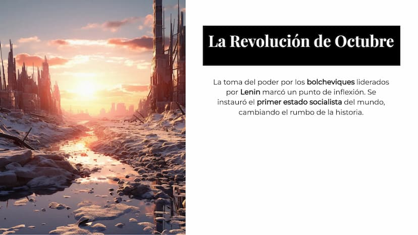 VILL
WORLD
RI
La Revolución
Rusa: El
Amanecer de
una Nueva Era Introducción
La Revolución Rusa marcó el inicio de
una etapa de cambios radic