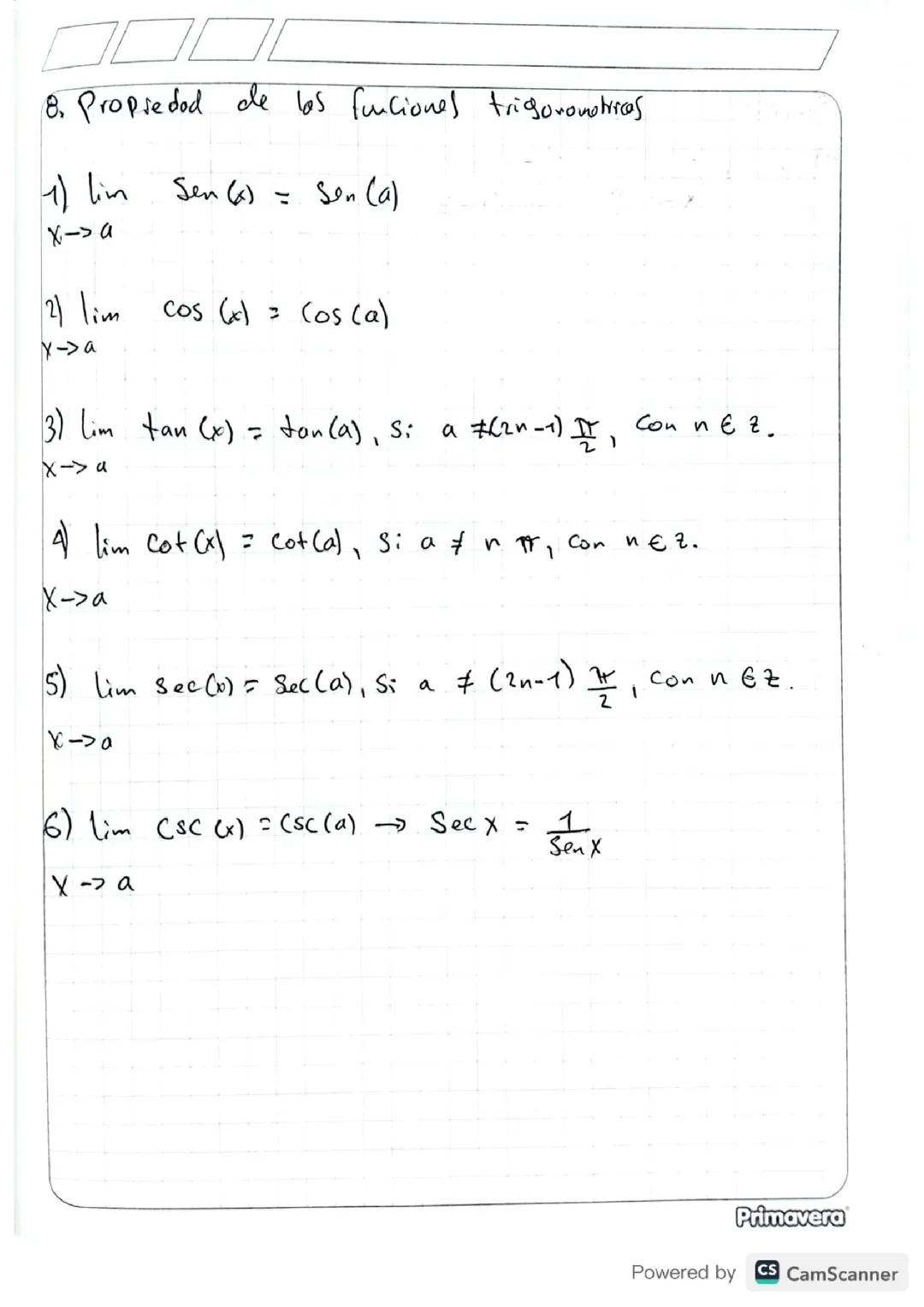 Propiedad de las funciones trigonométricas 