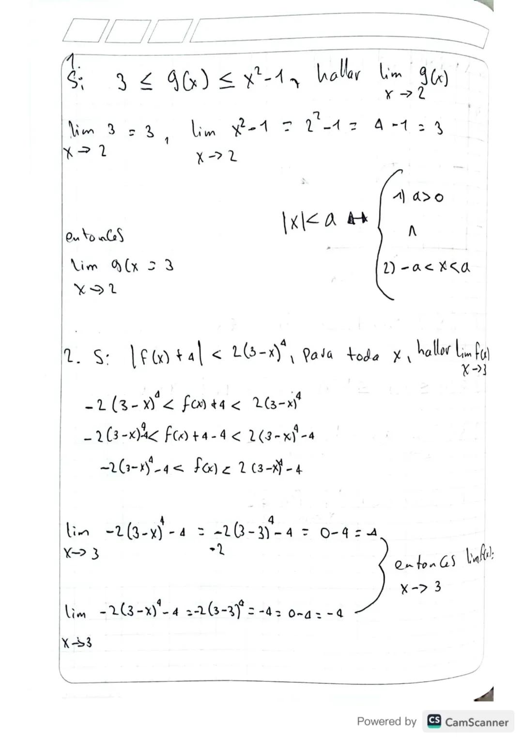 8. Propiedad de los funciones trigonometricas
1) lim
Lim Sen (a) = Sen (a)
X->a
2 lim.
X->a
cos (x) = (os (a)
3) lim tan (x) = ton (a), S: a