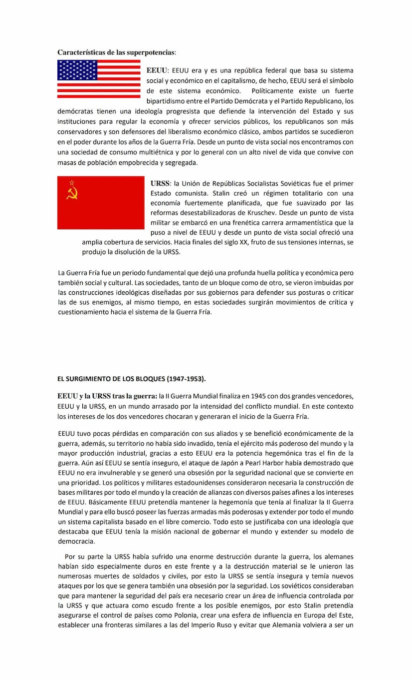 CONTEXTO DE LA GUERRA FRÍA
La rivalidad entre EEUU y la URSS planteó una posibilidad apocalíptica: si se enfrentaban ambas
potencias y usaba