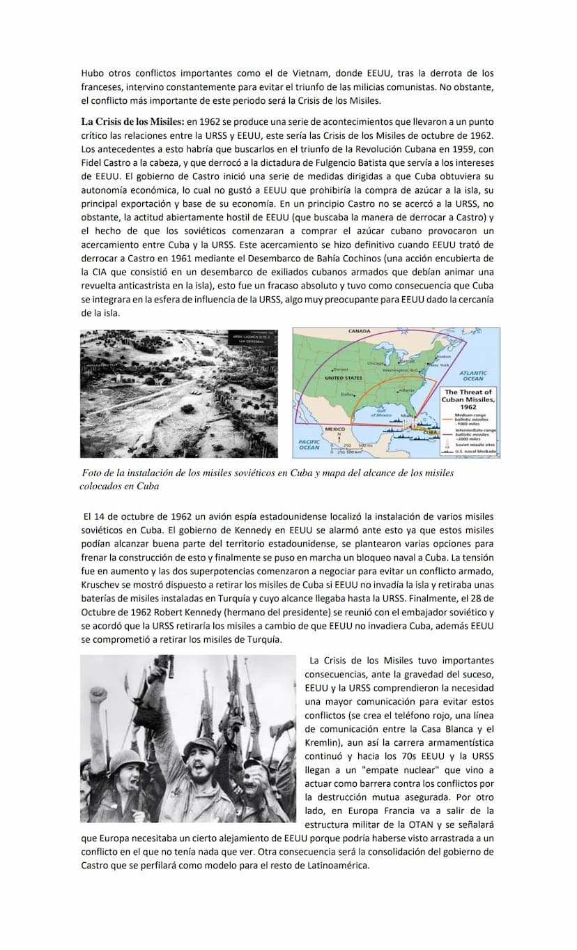 CONTEXTO DE LA GUERRA FRÍA
La rivalidad entre EEUU y la URSS planteó una posibilidad apocalíptica: si se enfrentaban ambas
potencias y usaba