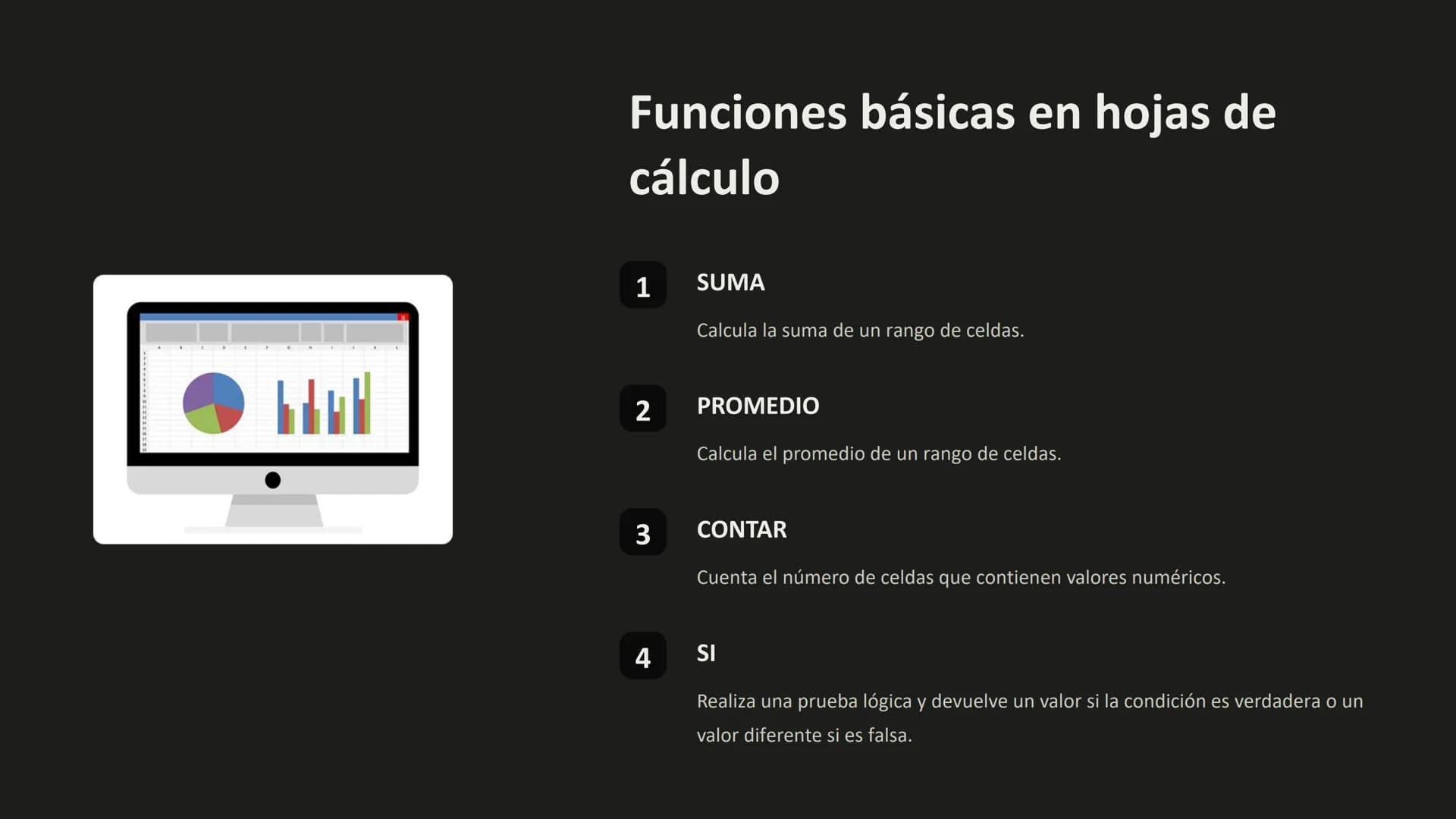 las hojas de cálculo
Graphs in Spreadsheets
Ser Vem Tids Afon p
Las hojas de cálculo son herramientas esenciales para organizar,
analizar y 