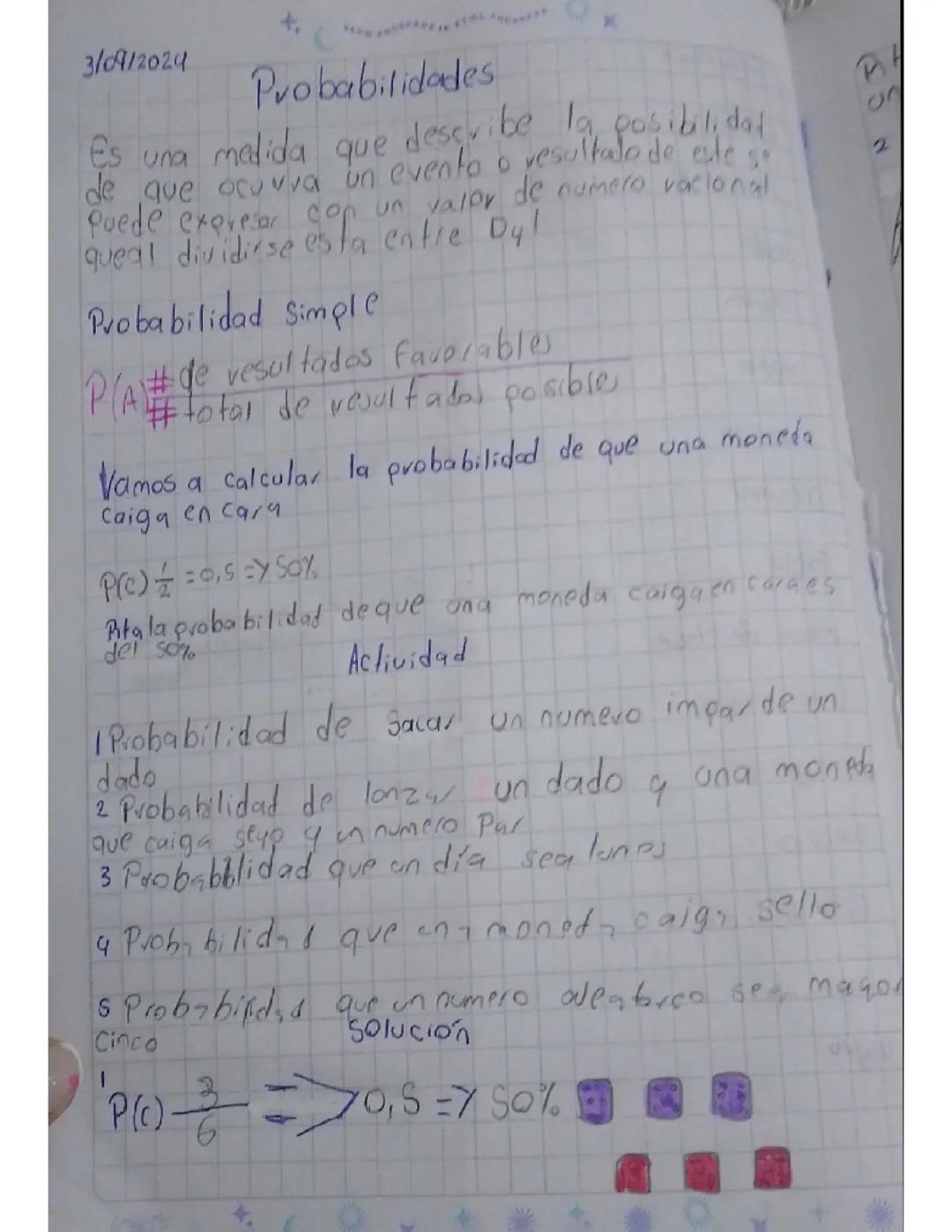 Probabilidad y actividad