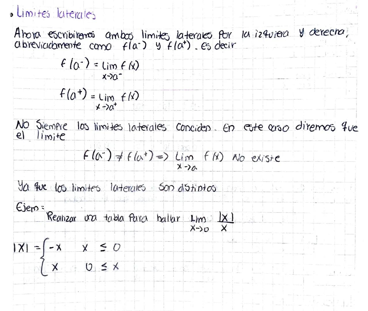 # Limites laterales

Ahora escribireres ambos limites laterales por la izquiera y derecha,
abreviadamente como fla-) y flat). Es decir

$fla