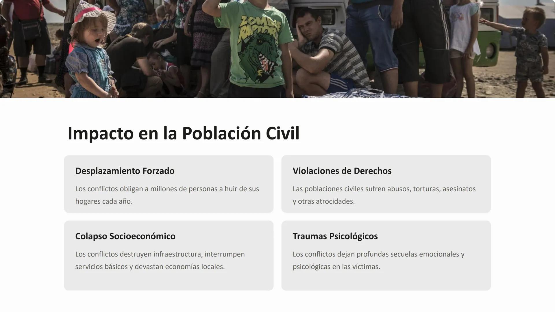 Geografía de los
conflictos
La geografía de los conflictos estudia la interacción entre los factores
espaciales y los conflictos a nivel loc