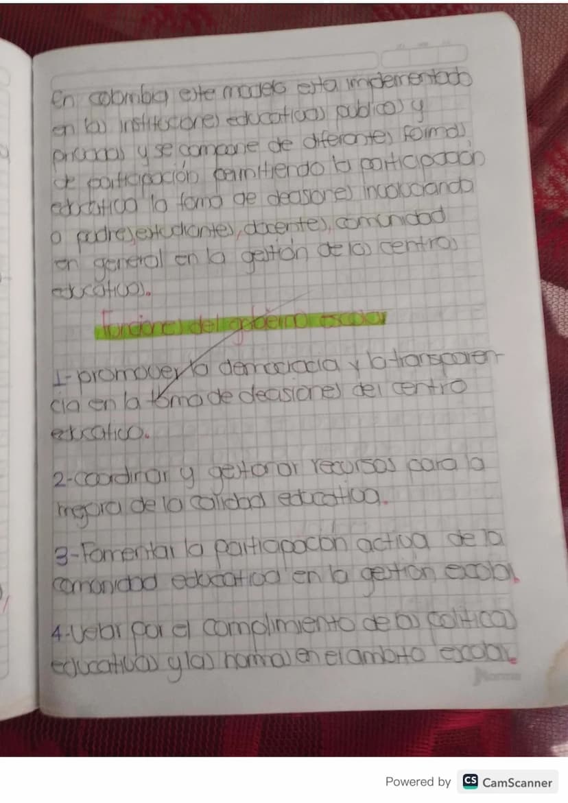 110
Pobierno escold
El gobierno excolar es un modelo que boog
fomentar la participación democratica de
la comunidad educativa en la gestion 