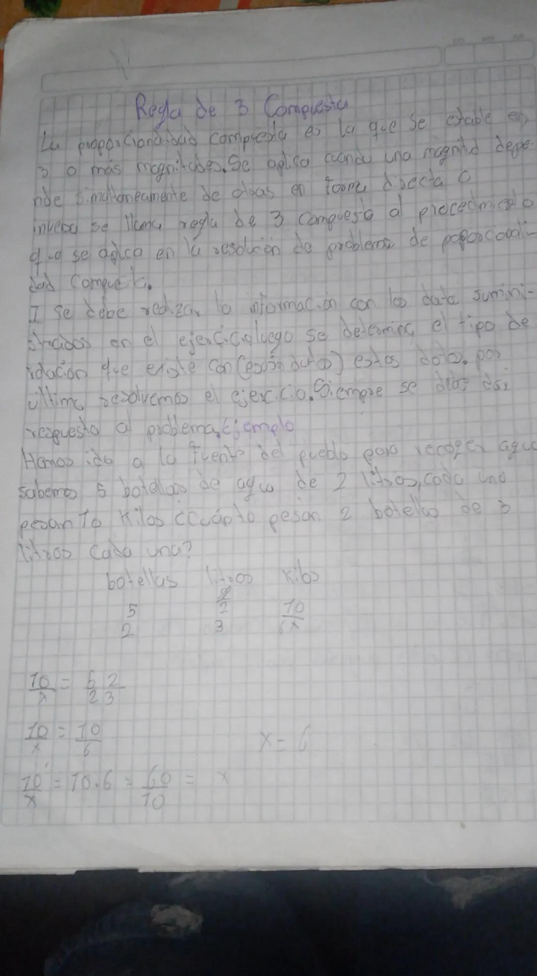 Regla de 3 compuesta 