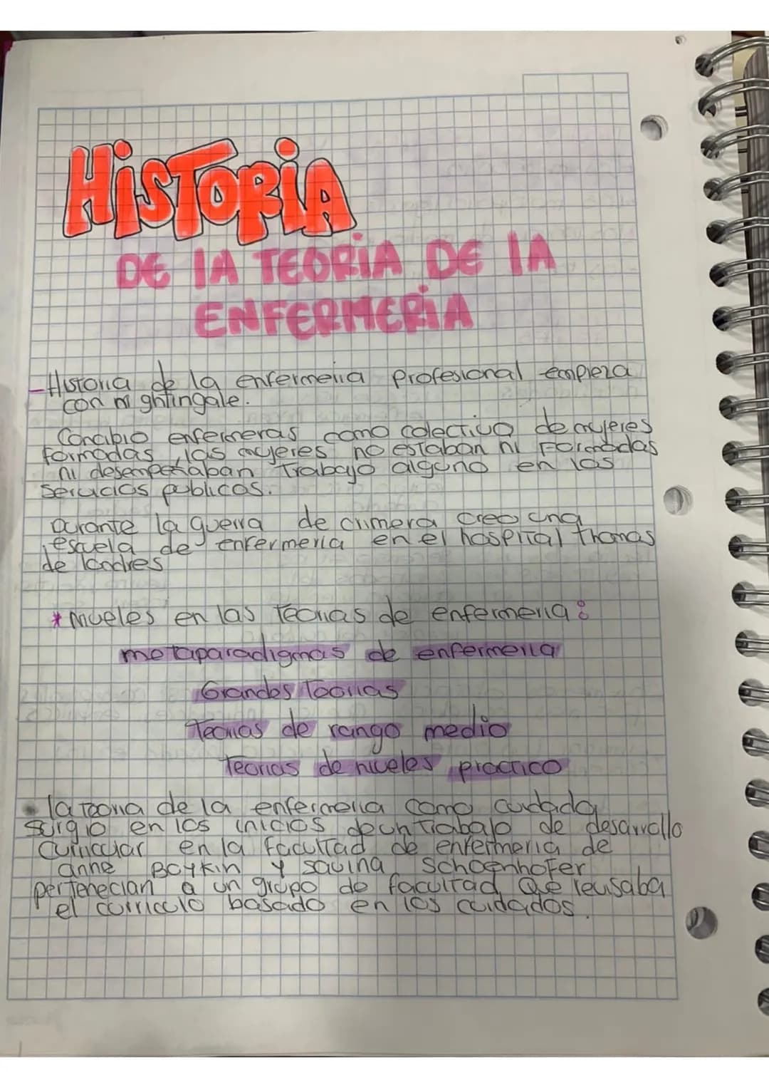 HISTORIA
DE LA TEORIA DE IA
ENFERMERIA
-Historia de la enfermeria profesional empieza
con nghtingale.
Concipio enfermeras
como colectivo de 