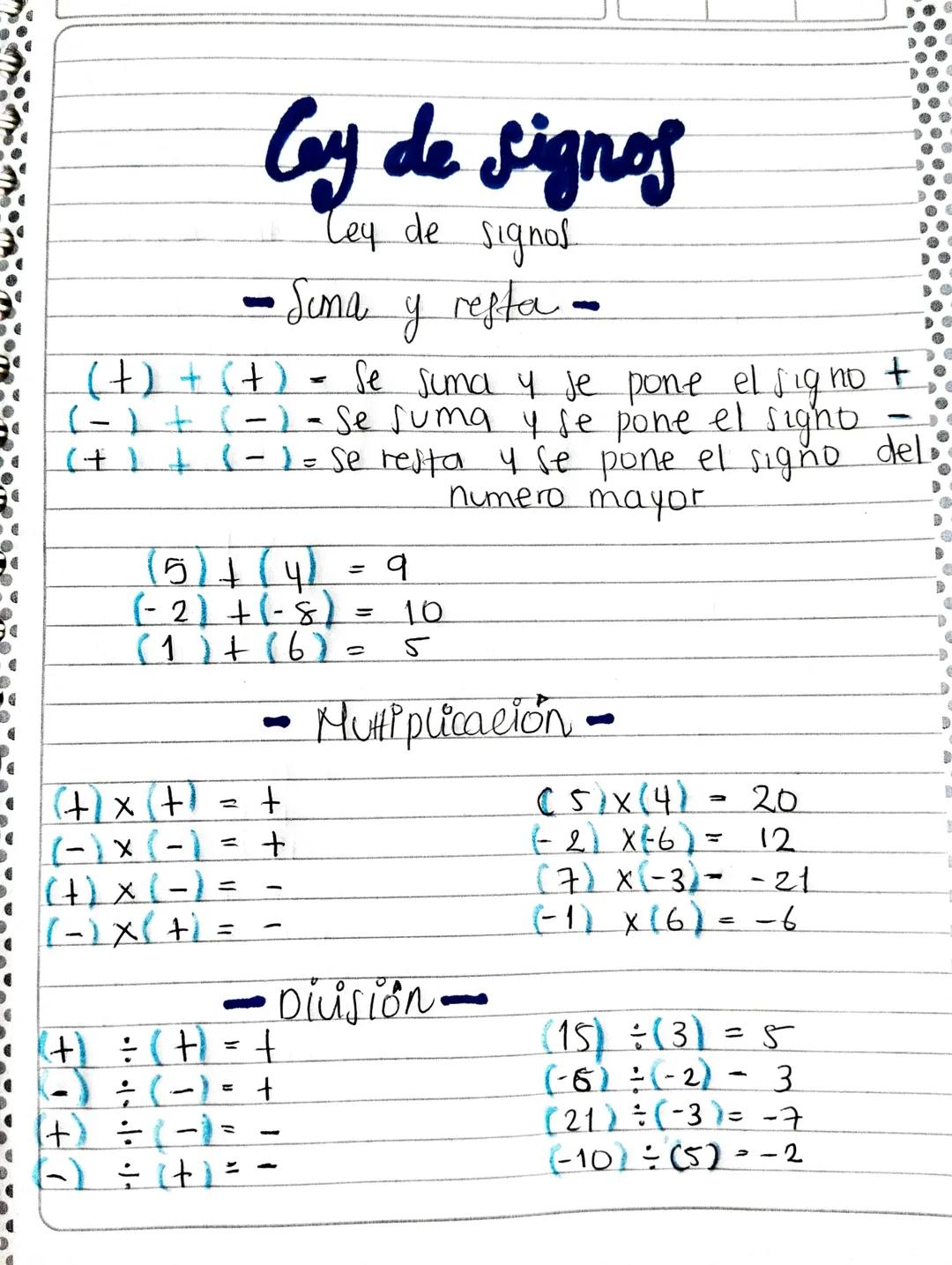 Coy de signos
Ley de signos
- Suma y restar-
Se
no +
(+) + (+) = se suma y se pone el signo
(-) + (-) - Se suma y se pone el sight
(+ + (-) 