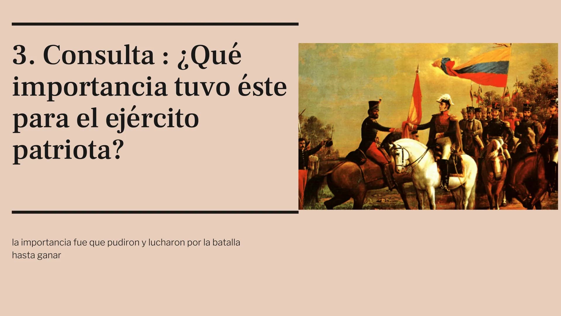 batalla de boyaca PREGUNTAS
1. ¿Por qué se conmemora el 7 de agosto?
2. Escribe tres datos curiosos de la Batalla de
Boyacá
3. Consulta: ¿Qu