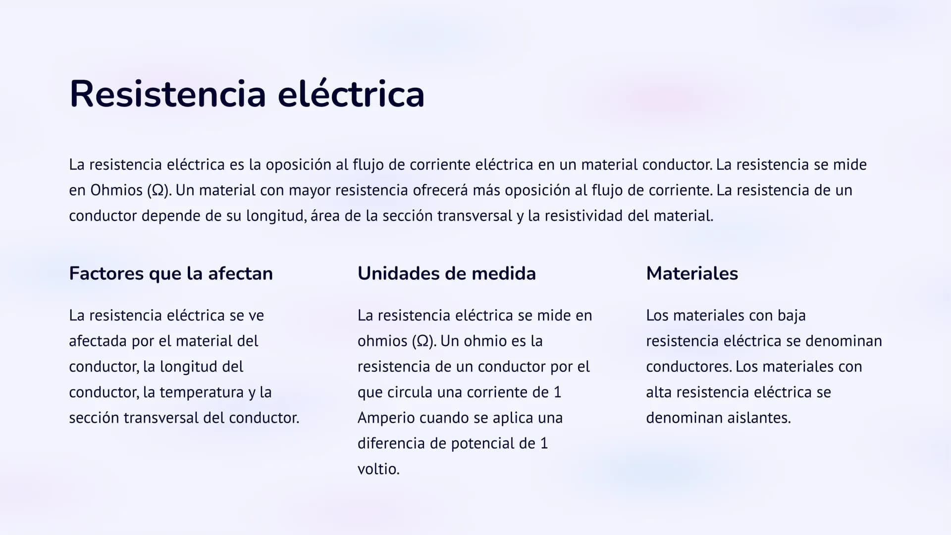 la corriente eléctrica
La corriente eléctrica es el flujo de carga eléctrica a través de un
material conductor. Este flujo se produce debido