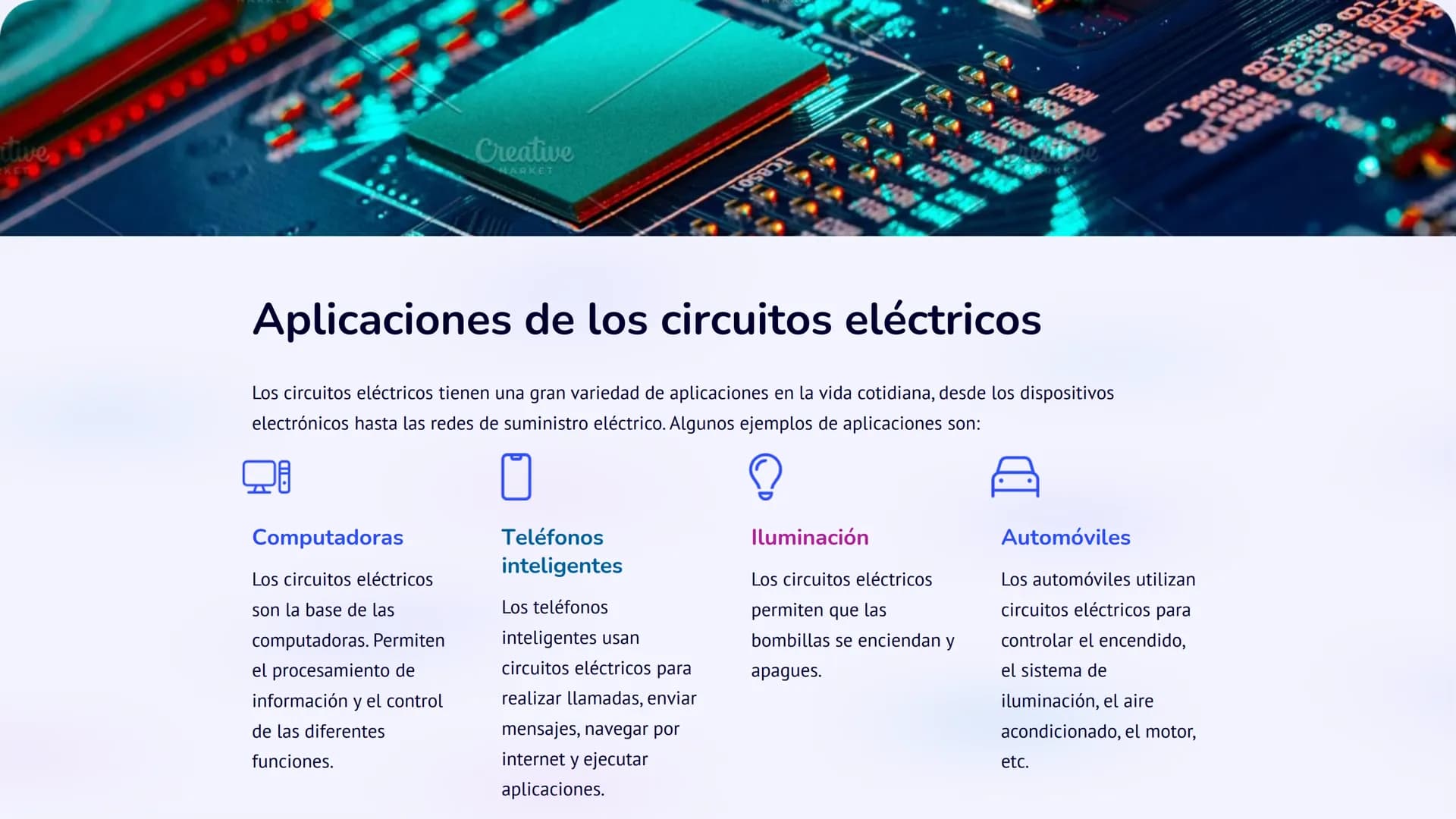 la corriente eléctrica
La corriente eléctrica es el flujo de carga eléctrica a través de un
material conductor. Este flujo se produce debido
