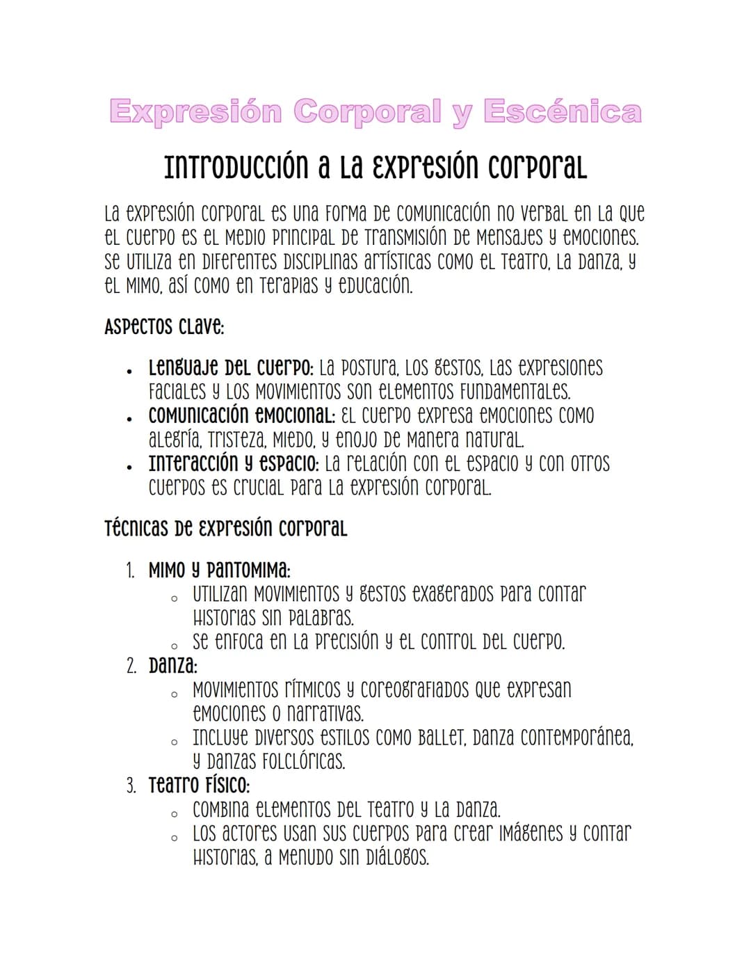 Expresión Corporal y Escénica
INTRODUCCIÓN a La expresión corporal
La expresión corporal es una Forma De Comunicación no veгваL en La Que
el