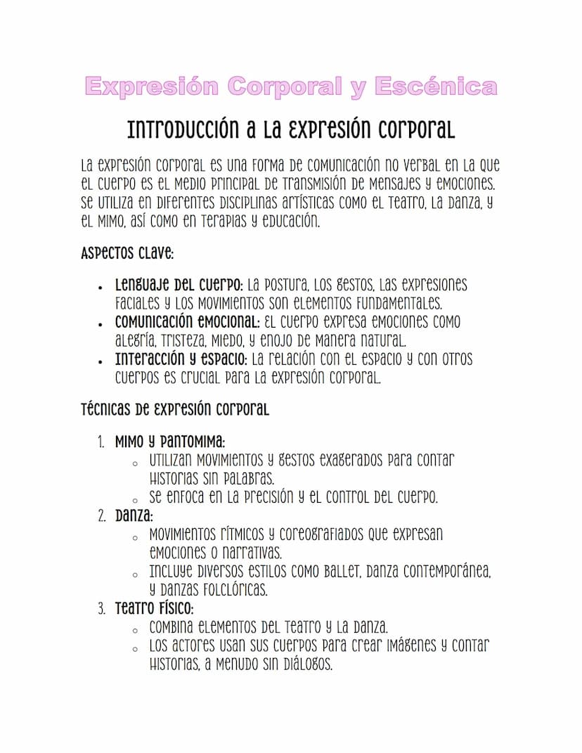 Expresión Corporal y Escénica
INTRODUCCIÓN a La expresión corporal
La expresión corporal es una Forma De Comunicación no veгваL en La Que
el