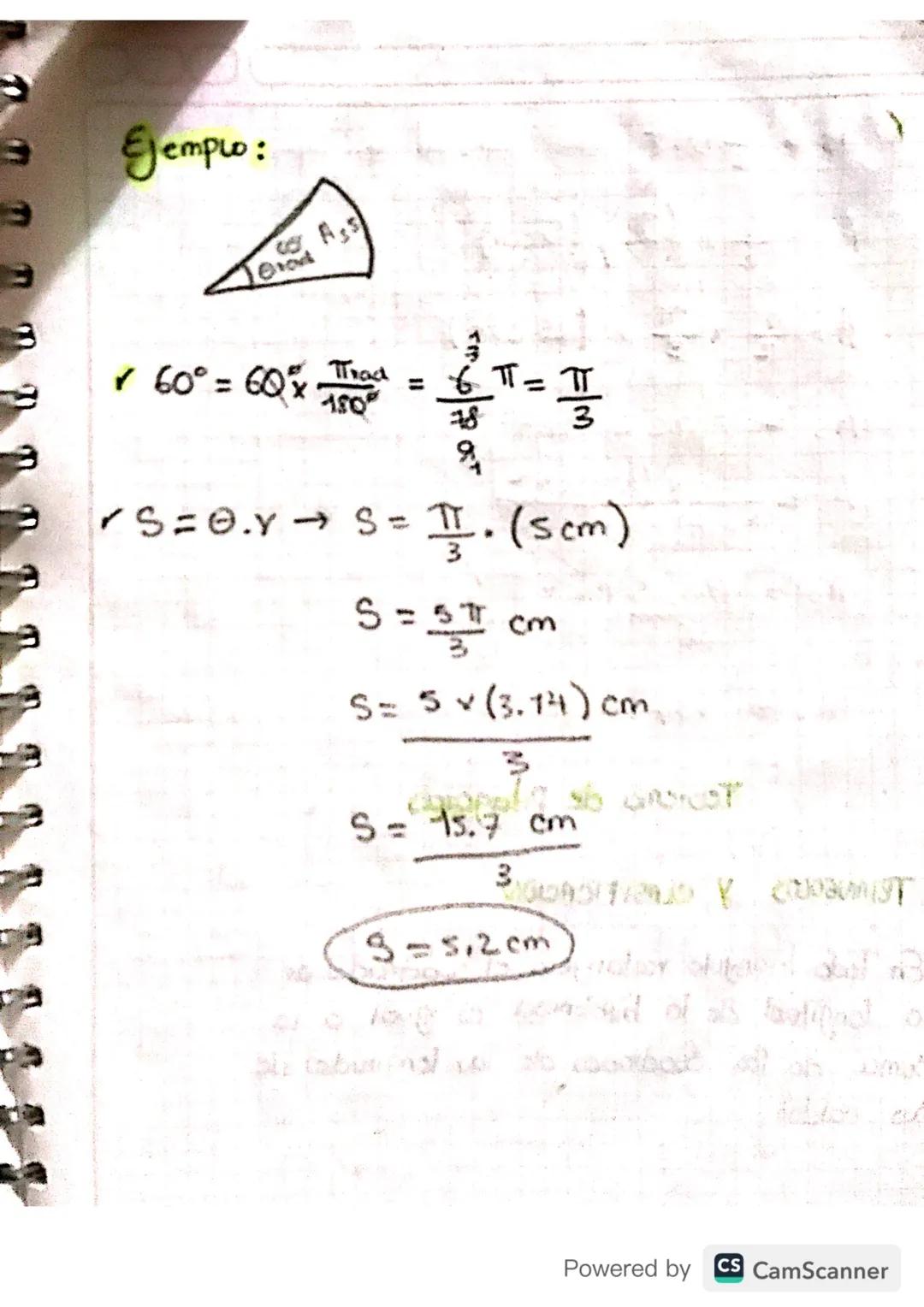 LONGITUDES DE ARCOS Y AREAS DE
SECTORES CIRCULARES
● Una circunsferencia tiene un angulo.
360° = 2 πTrad y su longitud (Arco)
Esta dada Por 