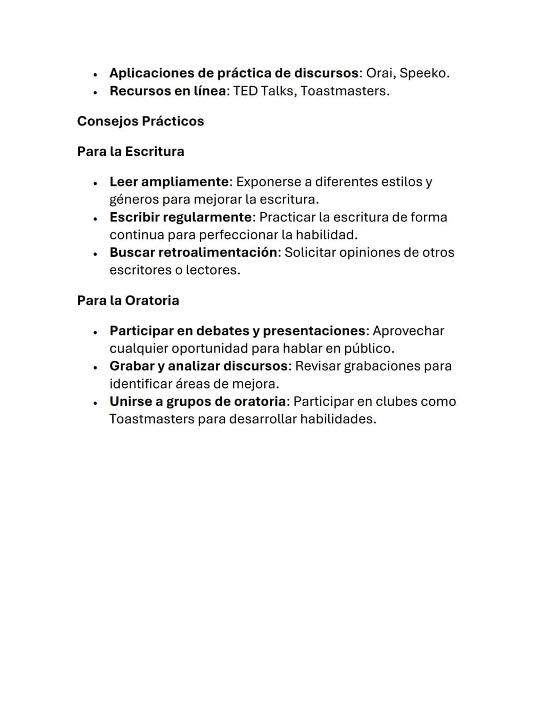 PRODUCCIÓN ESCRITA Y ORAL - FUNDAMENTOS
Producción Escrita
1. Definición y Tipos de Textos Escritos
•
Definición: La producción escrita es e