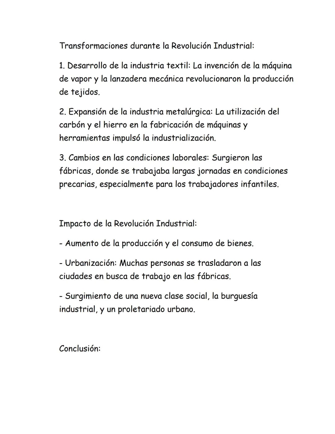 Tema: La Revolución Industrial
Introducción:
- La Revolución Industrial fue un periodo de transformación
económica, social y tecnológica que