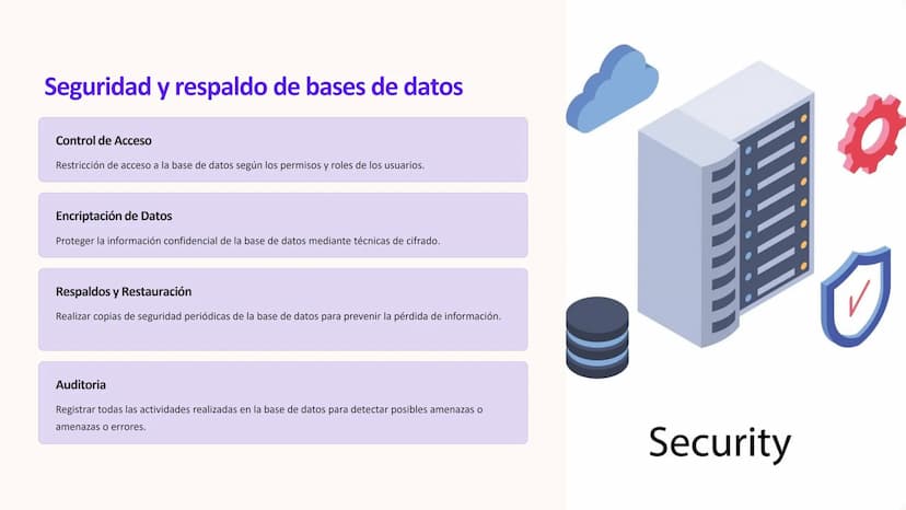 las bases de datos
Las bases de datos son esenciales para almacenar y gestionar
información de manera organizada y eficiente. Son la piedra 