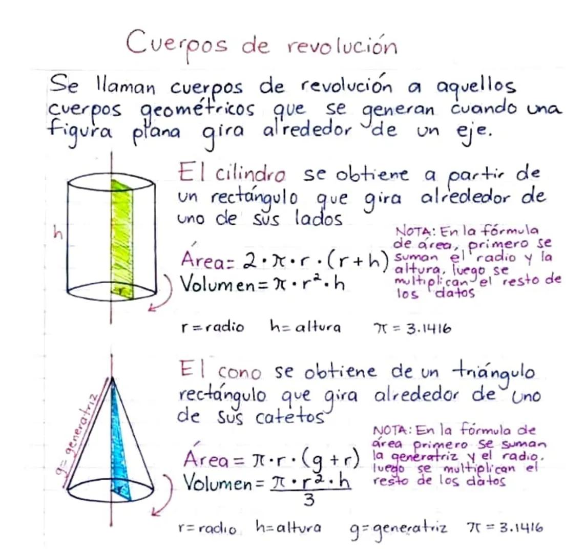 # Cuerpos de revolución

Se llaman cuerpos de revolución a aquellos
Fuerpos pleométricos aqueleder generan cuon
se cuando una
figura plana g
