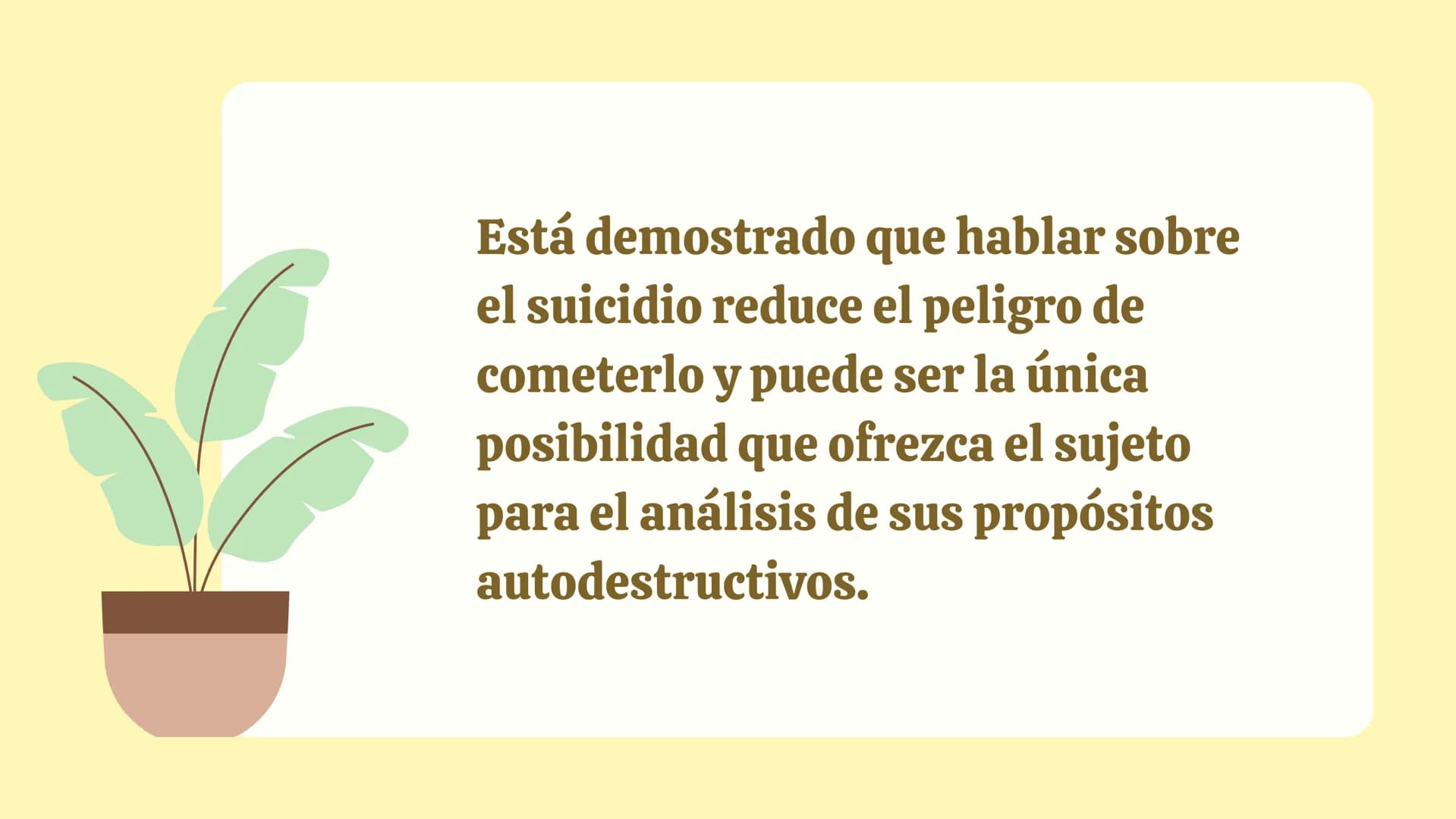 Que el
suicidio no
sea una
opción ¿Qué es el suicidio?
El suicidio ocurre cuando las personas se
hacen daño a sí mismas con el propósito
de 