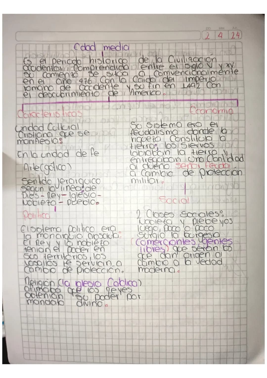 DD
MM
AA
2424
dad media
de la Civilización
entre el siglo
is el periceo historico
Occidental Comprendida
y xy
SU Comienzo Se sioa a Comvenci