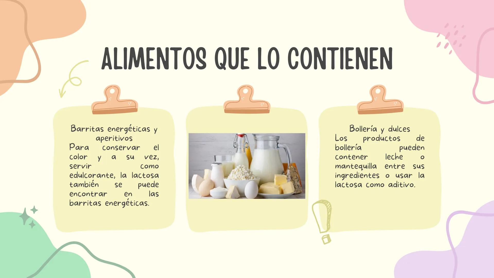 LACTOSA
GRUPO 4 ¿QUE FUNCIÓN TIENE LA
LACTOSA?
La lactosa es una fuente de energía y de carbohidratos complejos de absorción
lenta. ¿Esto qu