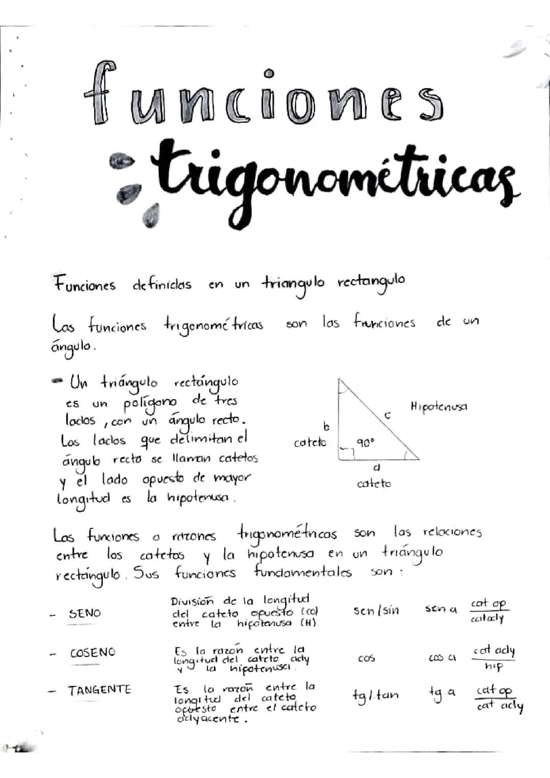 Las funciones trigonometrícas 