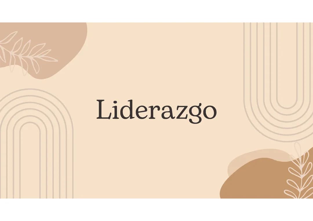 Presentacion sobre el liderazgo