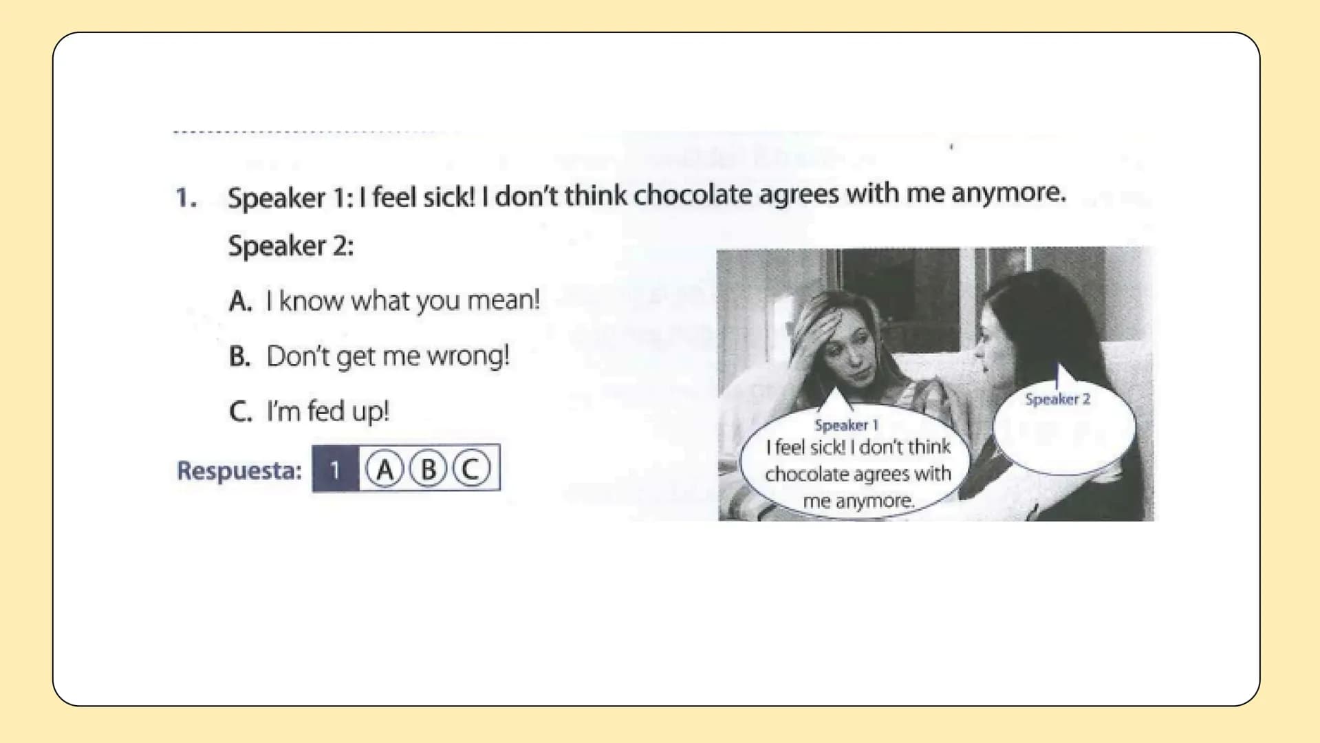 COMMUNICATIVE
KNOWLEDGE
conocimiento comunicativo ))
WHAT DO YOU EVALUATE?
the saber 11 test evaluates the ability to recognize the
appropri