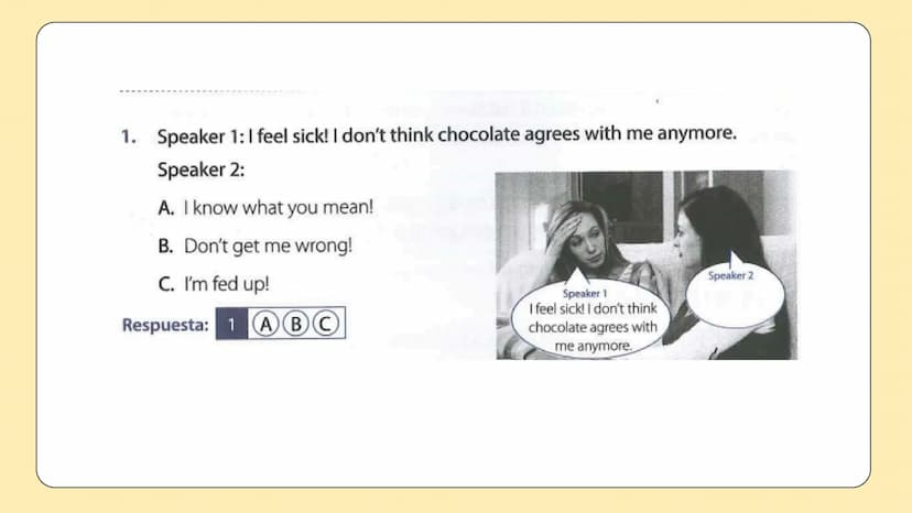 COMMUNICATIVE
KNOWLEDGE
conocimiento comunicativo ))
WHAT DO YOU EVALUATE?
the saber 11 test evaluates the ability to recognize the
appropri