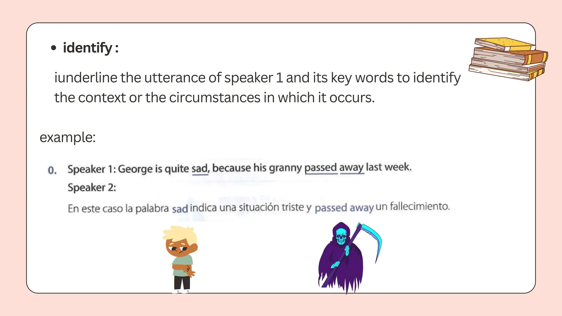 COMMUNICATIVE
KNOWLEDGE
conocimiento comunicativo ))
WHAT DO YOU EVALUATE?
the saber 11 test evaluates the ability to recognize the
appropri