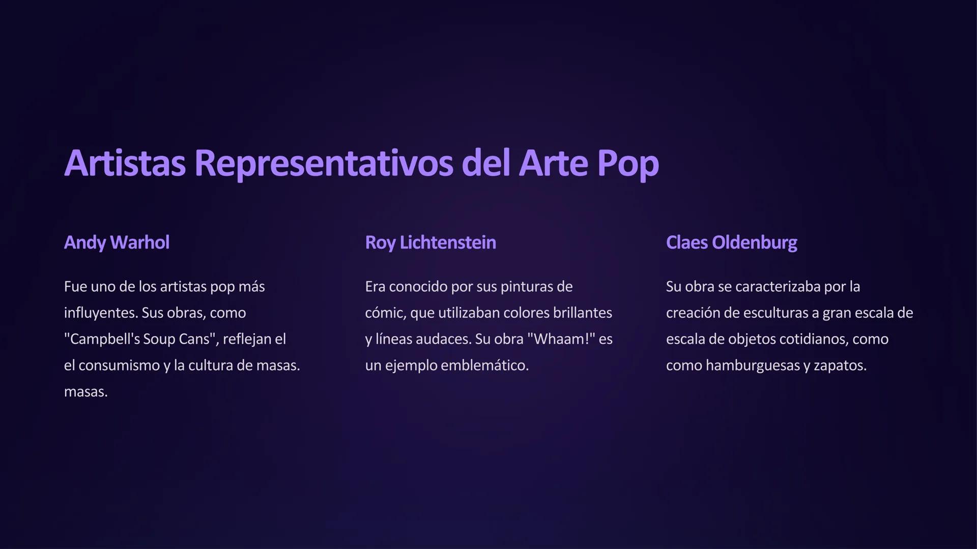 Arte Pop: Un
Movimiento
Revolucionario
Campbell
Campbell
Campbell
TOMATO
SOUP
TOMATO
SOUP
TOMATO
SOUP
Campbell
CONDENSED
TOMATO
SOTE
Campbel