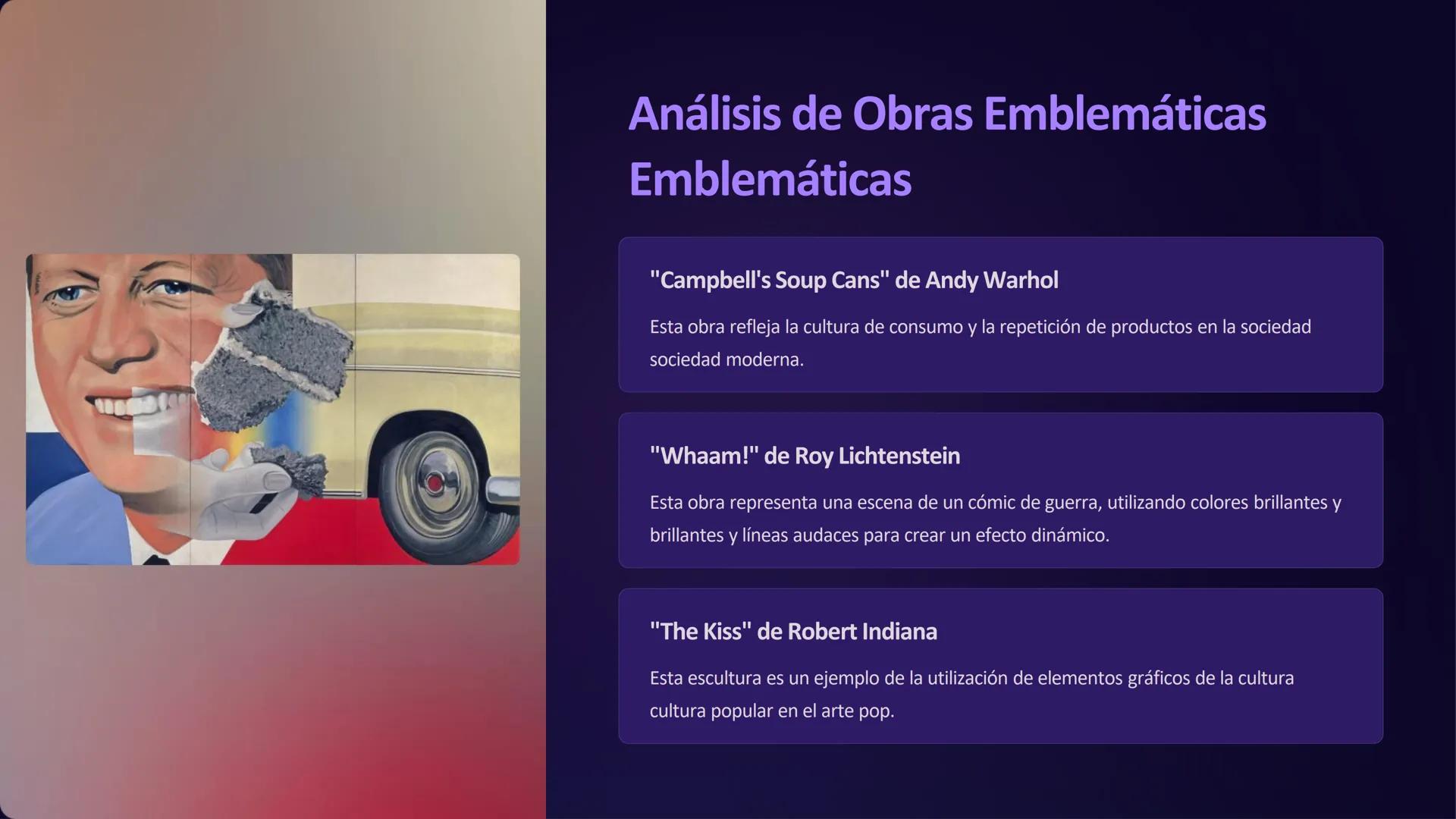 Arte Pop: Un
Movimiento
Revolucionario
Campbell
Campbell
Campbell
TOMATO
SOUP
TOMATO
SOUP
TOMATO
SOUP
Campbell
CONDENSED
TOMATO
SOTE
Campbel