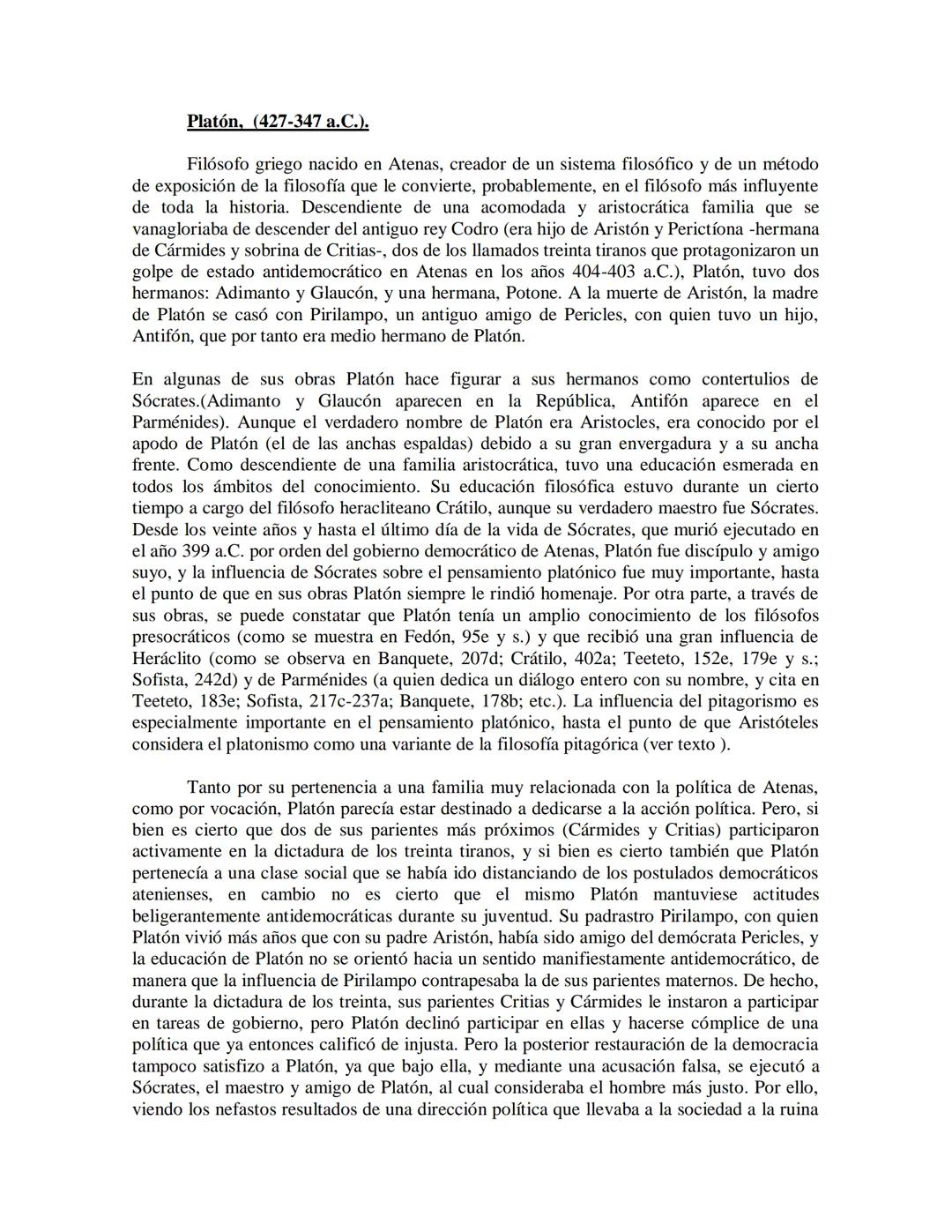 Platón: el mito de la caverna

--Ahora, continué, imagínate nuestra naturaleza, por lo que se refiere a la ciencia, y a la
ignorancia, media