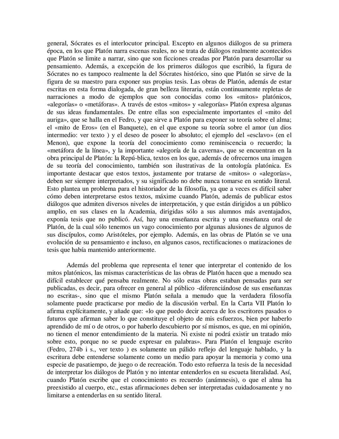 Platón: el mito de la caverna

--Ahora, continué, imagínate nuestra naturaleza, por lo que se refiere a la ciencia, y a la
ignorancia, media