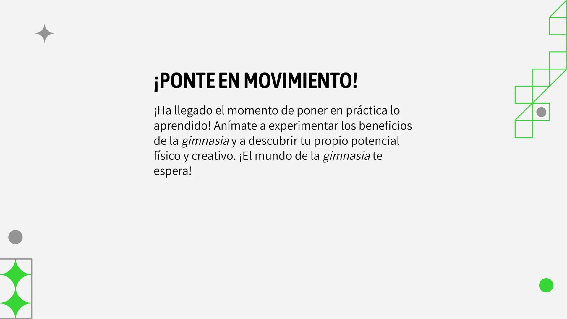 DC
¡Ponte en Movimiento!: Explorando
el Mundo de la Gimnasia ¡BIENVENIDOS A LA GIMNASIA!
¡Descubre el mundo de la gimnasia y su impacto en e