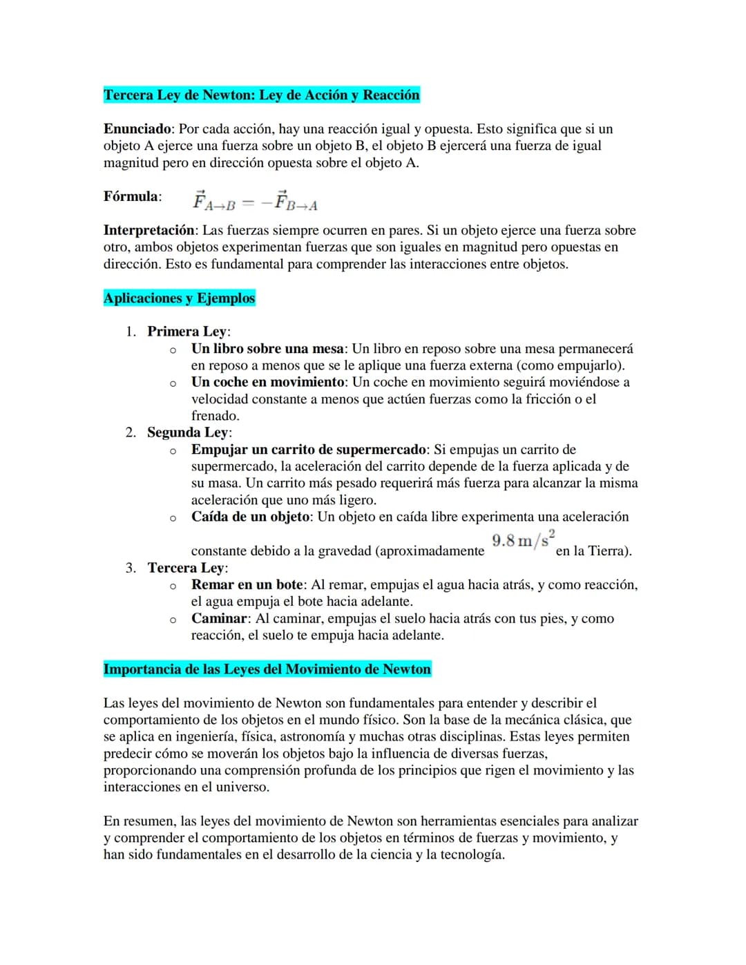 Leyes del Movimiento de Newton
Las leyes del movimiento de Newton, formuladas por Sir Isaac Newton en el siglo XVII,
son principios fundamen