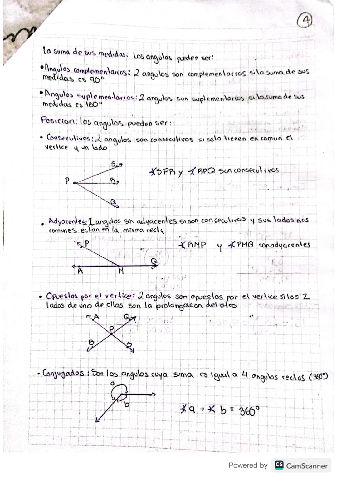 cracia
•
Angulos
**
Un angulo es la union de 2 semirectas que tienen un punto comun
las semirectas son los lados del angulo.
༥. el punto omu