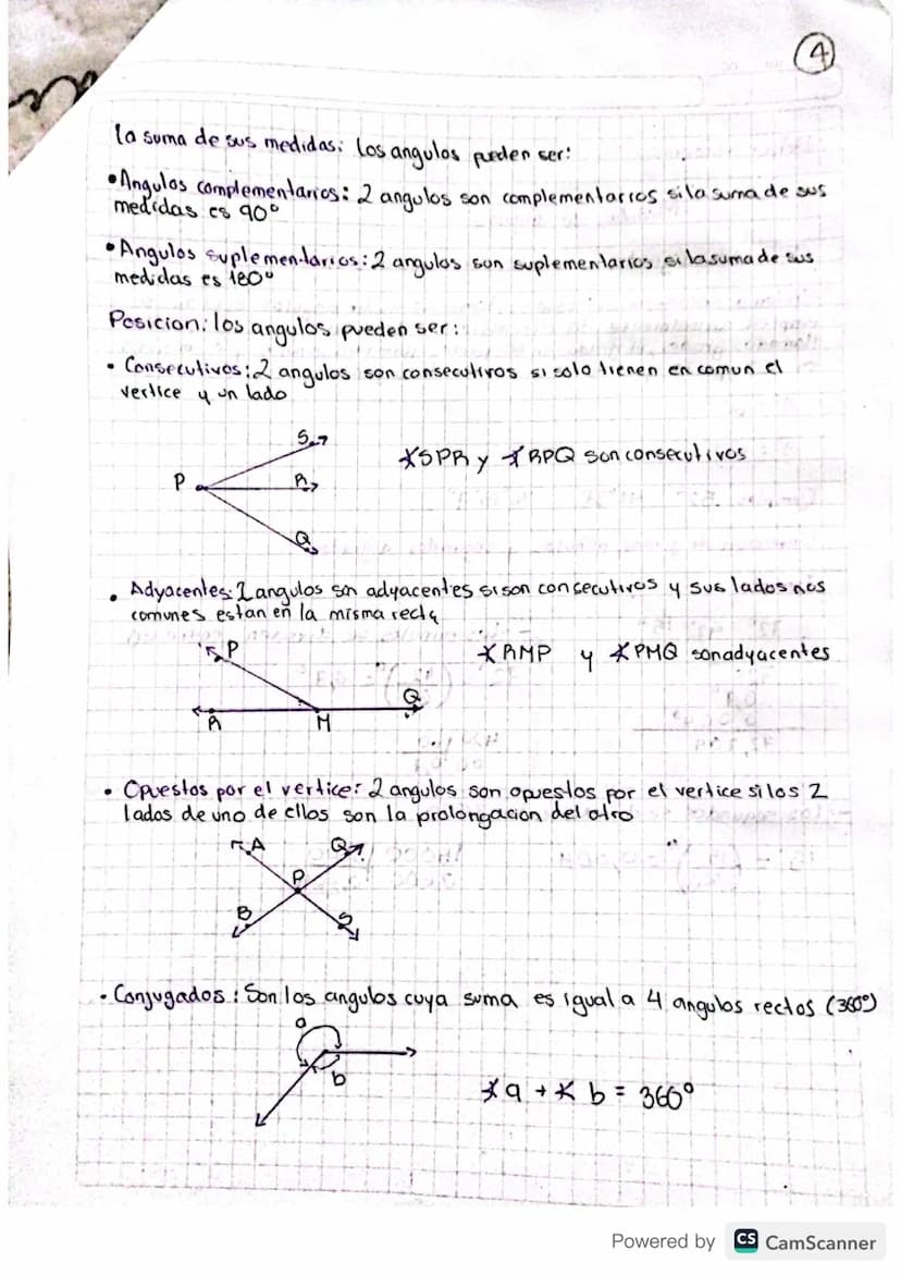 cracia
•
Angulos
**
Un angulo es la union de 2 semirectas que tienen un punto comun
las semirectas son los lados del angulo.
༥. el punto omu