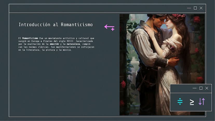 ох
||
ОХ
#>ㅇ 스
Exploración del
Romanticismo:
Orígenes,
Características y
Ejemplos Literarios Introducción al Romanticismo
El Romanticismo fu