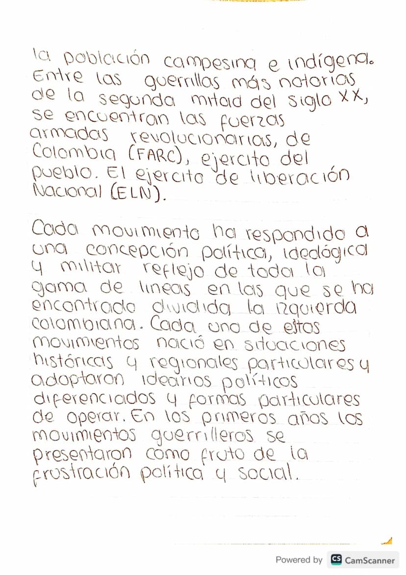 Conflicto armado en
COLOMBIA
La historia de Colombia en los
ultimos setenta años ha estado
marcada por el conflicto armado.
En sus inicios, 