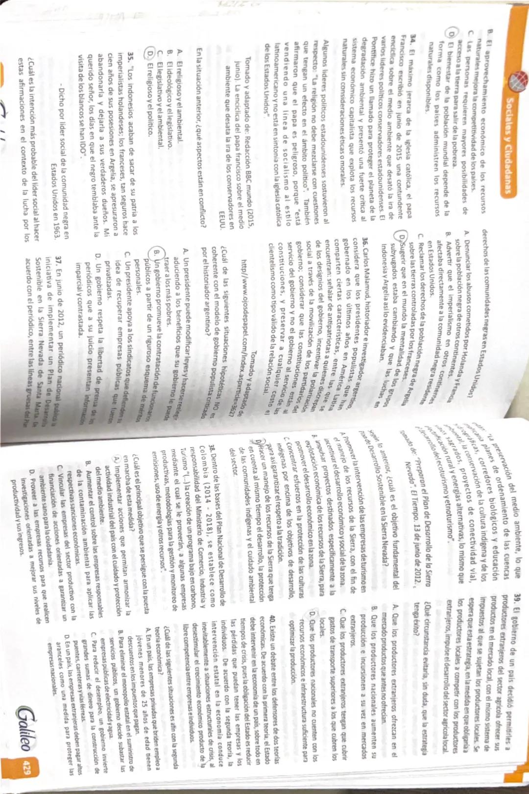 Sociales y Ciudadanas
¿A qué proceso pertenecen esos conceptos?
o
5
5
A. Dictaduras latinoamericanas.
B. Conflicto interno colombiano.
C. Ap