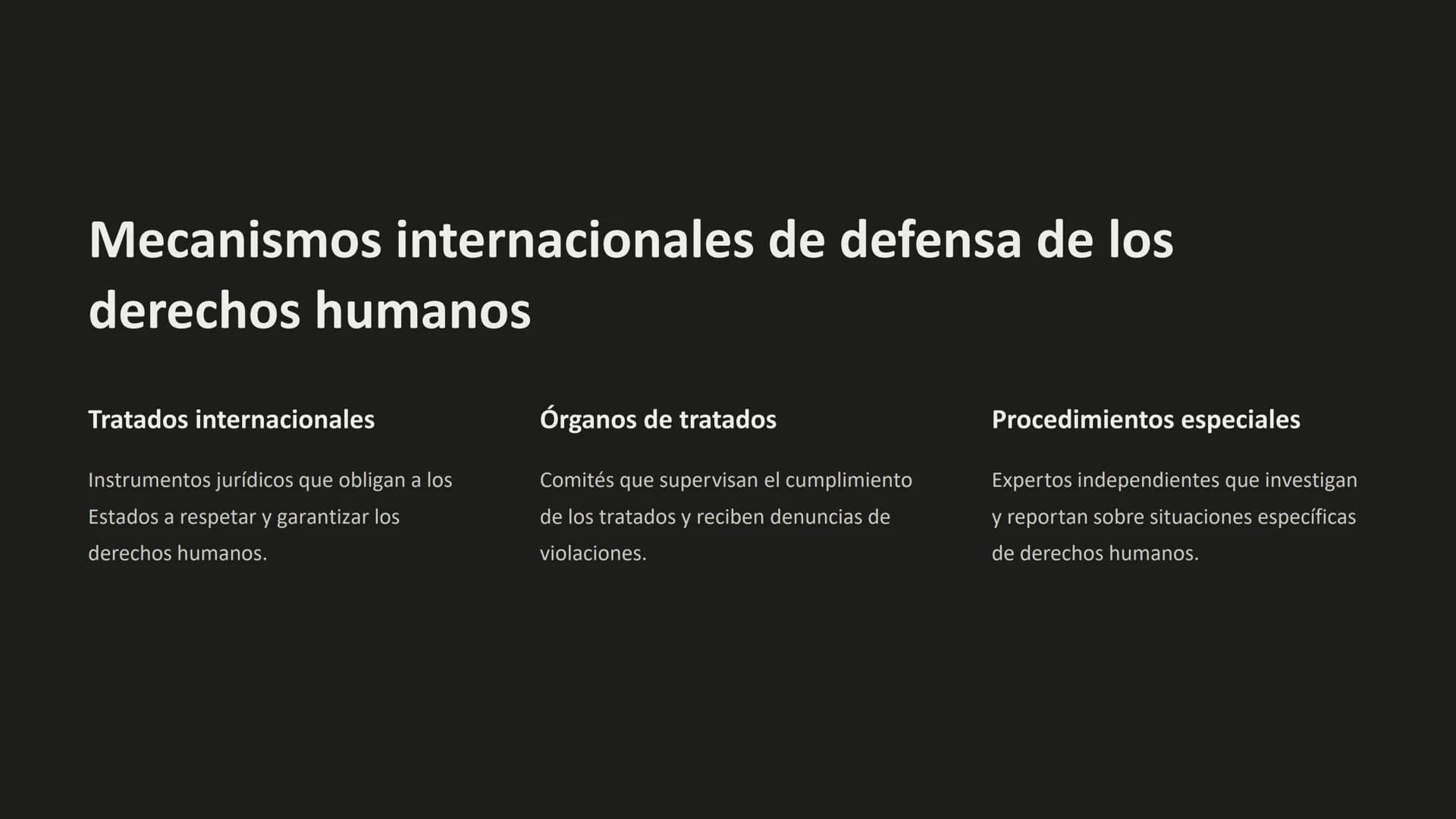 Derechos humanos y
justicia internacional
Los derechos humanos son principios fundamentales que protegen la dignidad y
el bienestar de todas