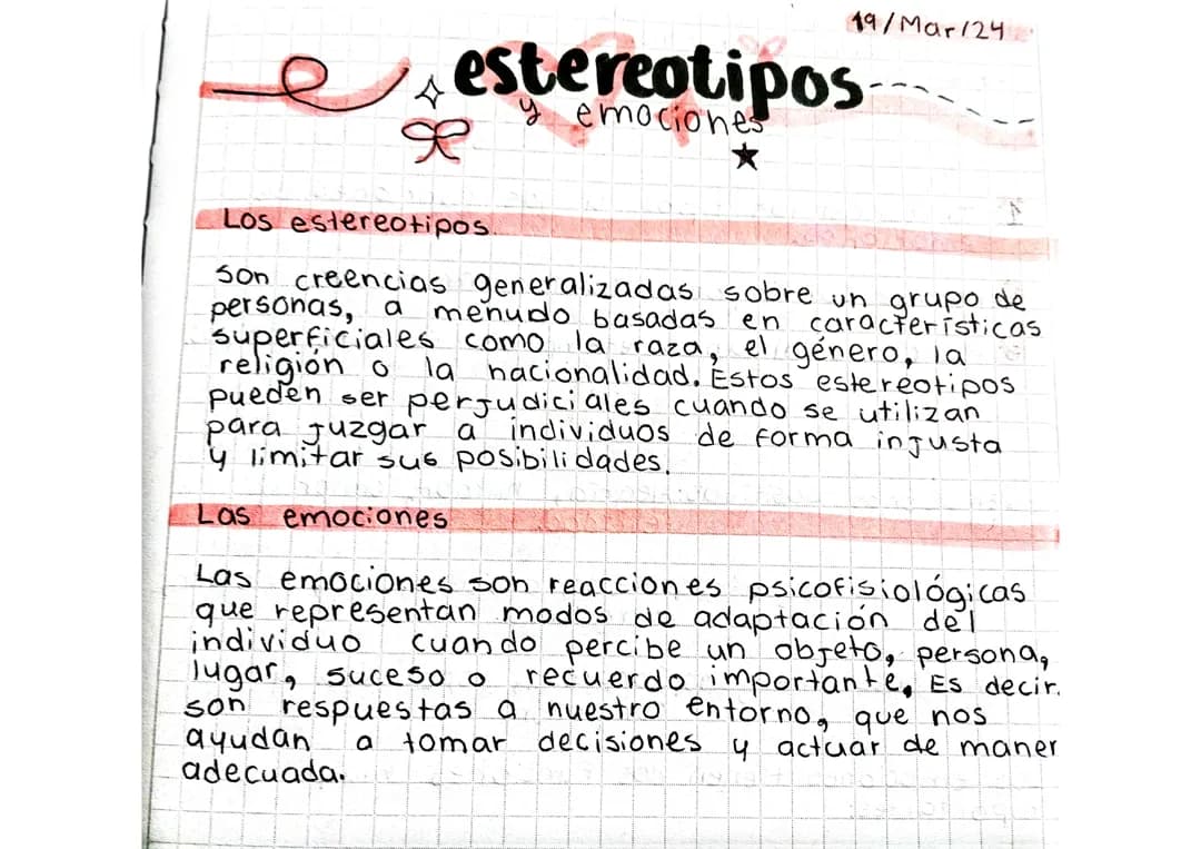 Estereotipos y emociones actividad