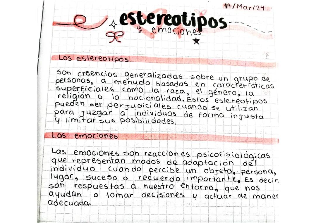 Estereotipos y emociones actividad