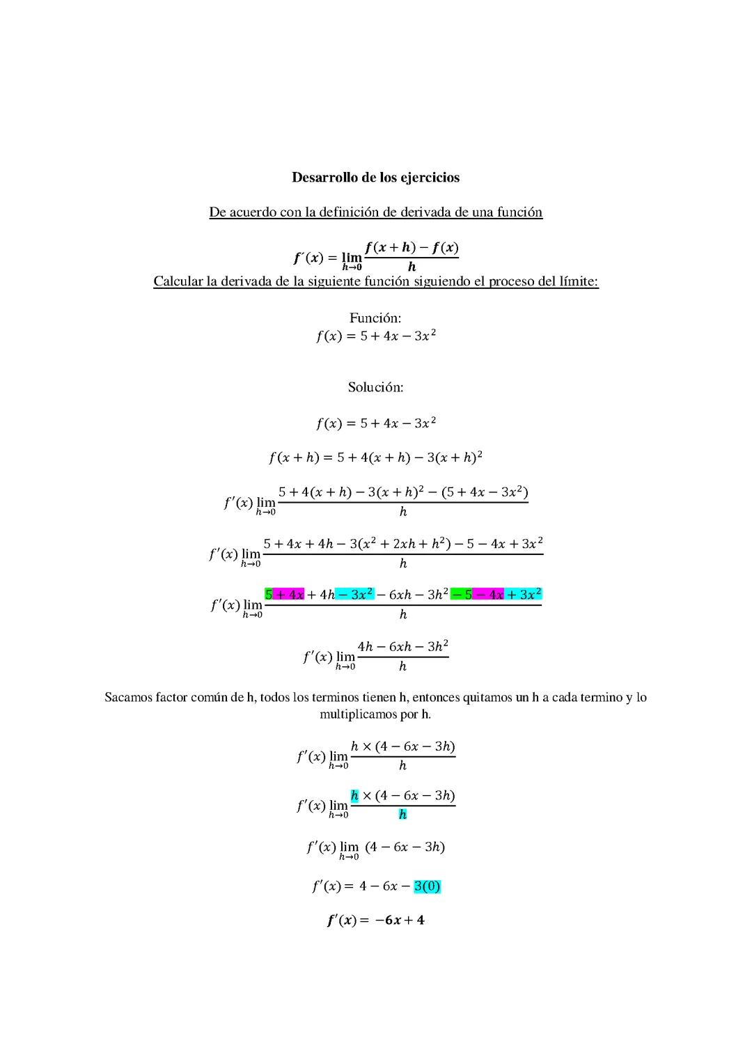 Calculadora de Derivadas: Ejercicios Resueltos y Ejemplos Sencillos