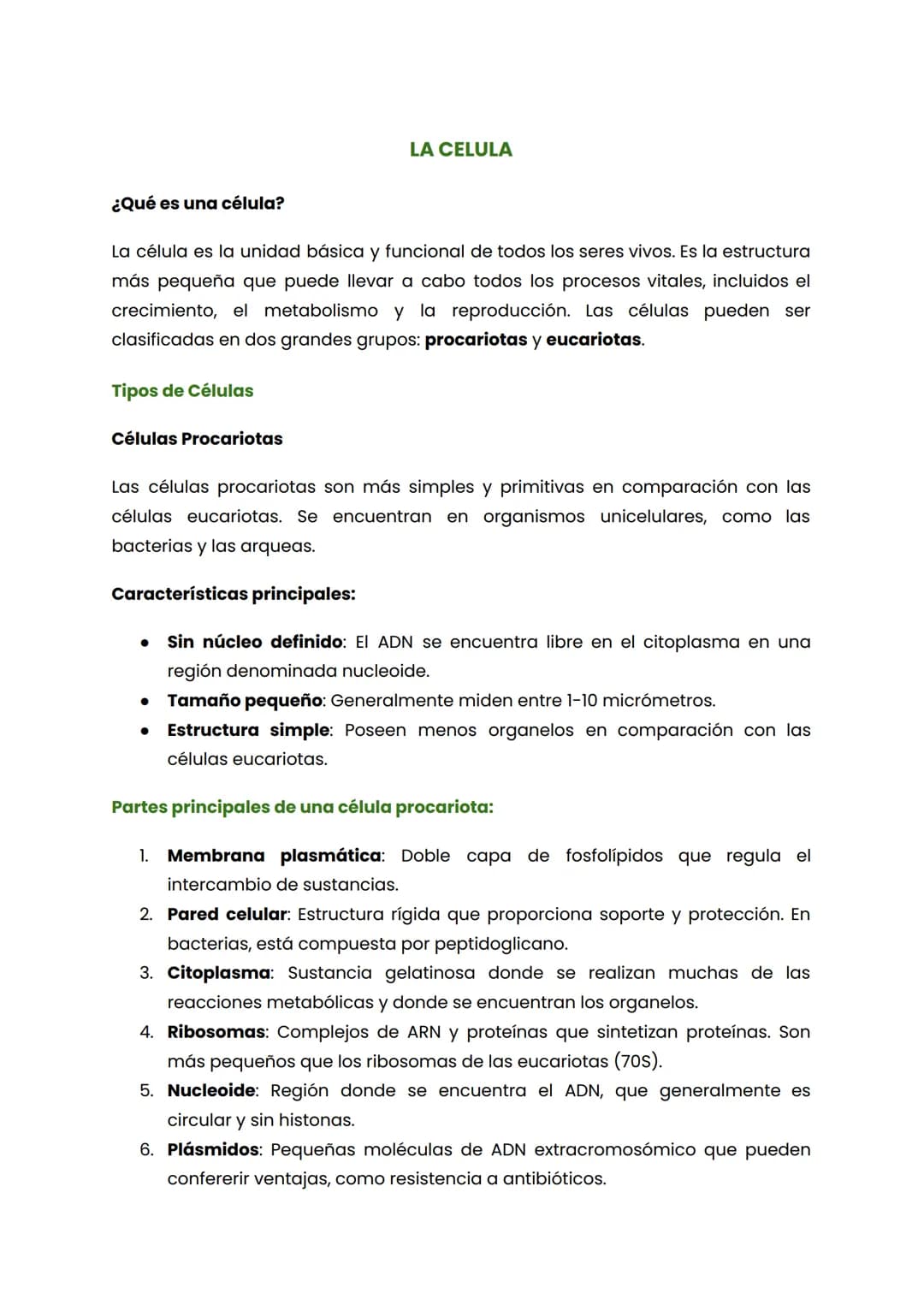 LA CELULA
¿Qué es una célula?
La célula es la unidad básica y funcional de todos los seres vivos. Es la estructura
más pequeña que puede lle