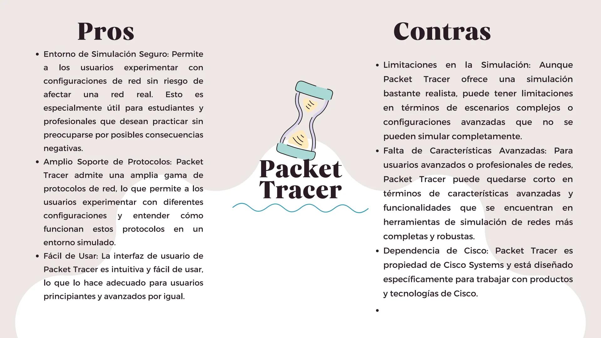 ## ¿Qué es?

• Packet Tracer es un software de simulación
de redes desarrollado por Cisco Systems.
Se utiliza principalmente para diseñar,
c