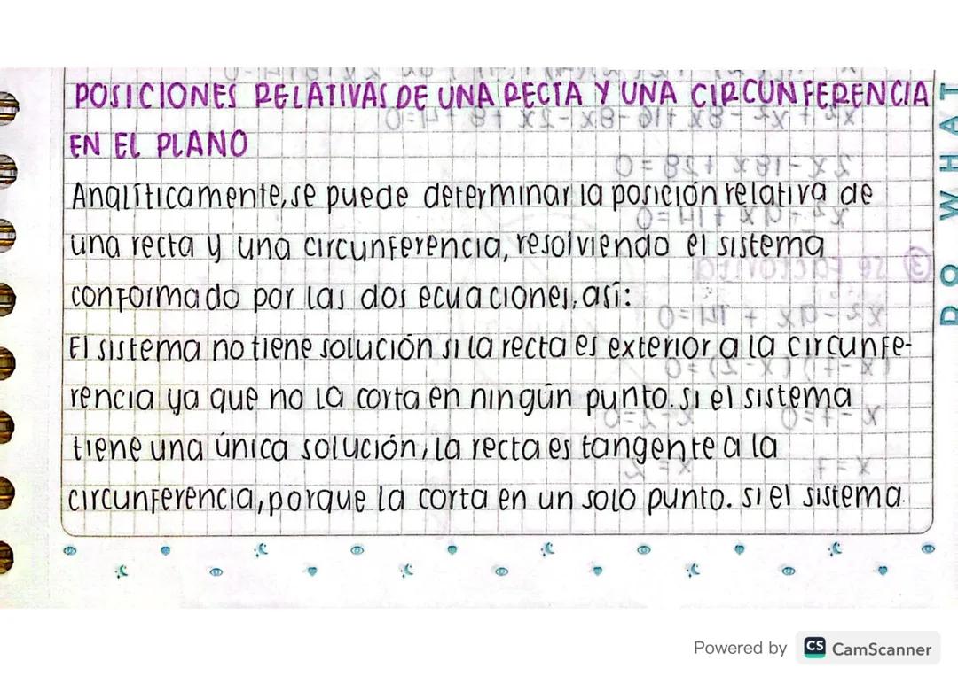 Matemáticas grado 11 - Posiciones relativas de una recta y una circunferencia en el plano
